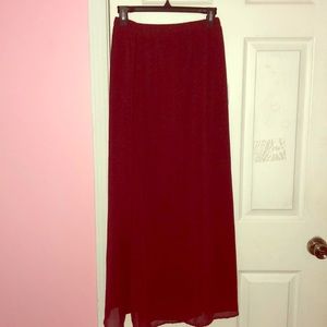 Maroon maxi skirt